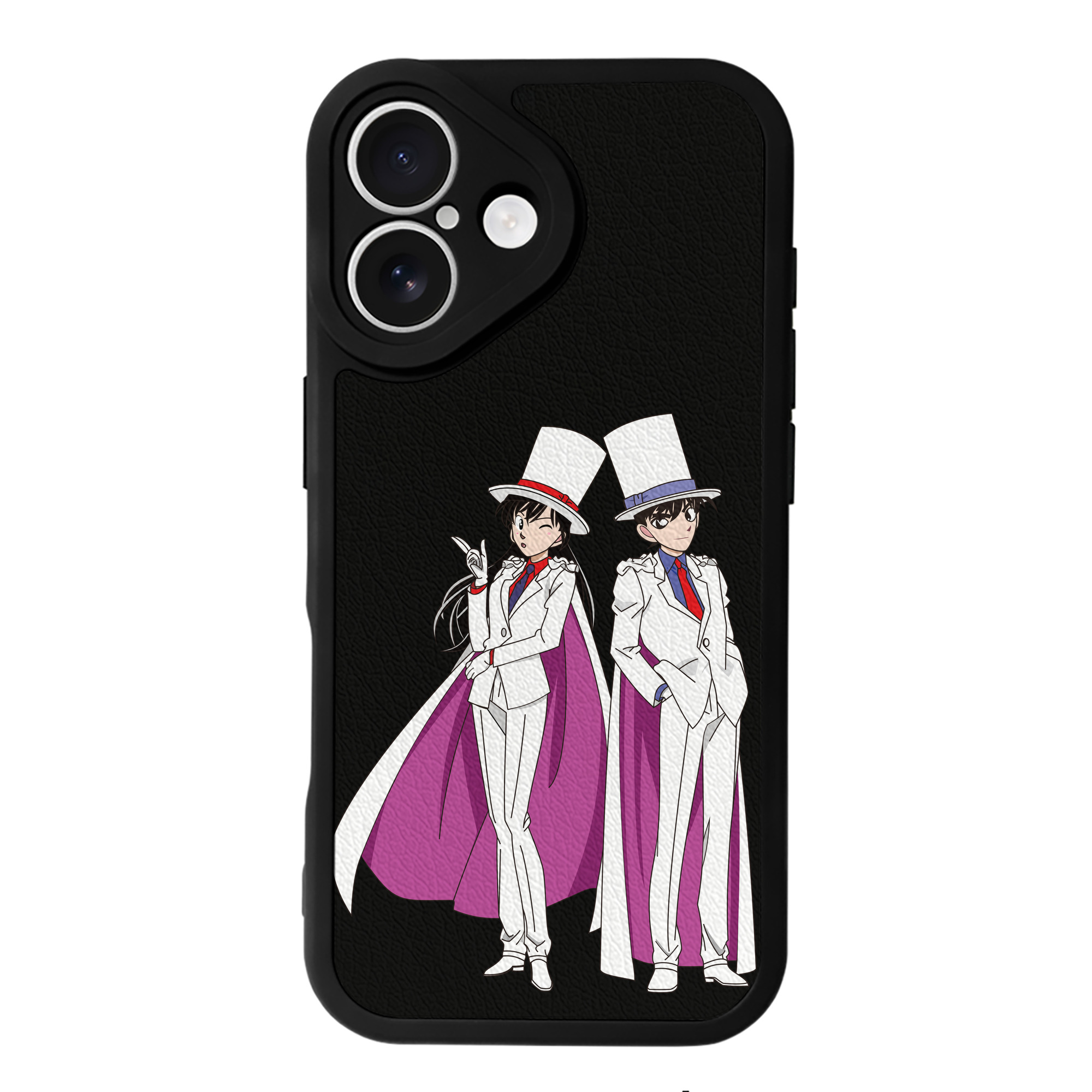 （画像用） 名探偵コナン くろば かいと Detective Conan Kuroba Kaito 【iPhone 16シリーズ対応】シリコンスマホケース（レザー調） 材質：シリコン